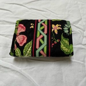 Vera Bradley Folding wallet, Black with Floral and Leaf design